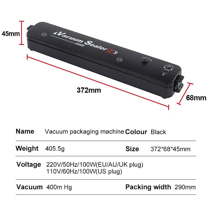 Machine sous-vide Vacuum Sealer Z 220V + 10 sacs de conservation offerts. ™